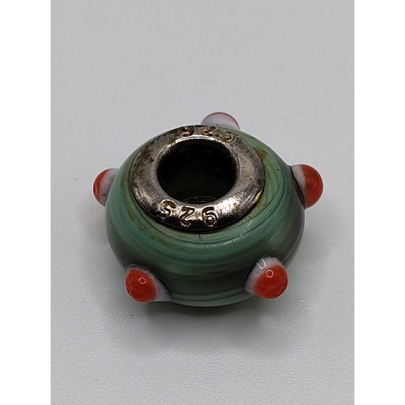 Lot of 8 Pandora Sterling Silver European Murano Glass Charm Pendant Beads - Picture 3 of 13